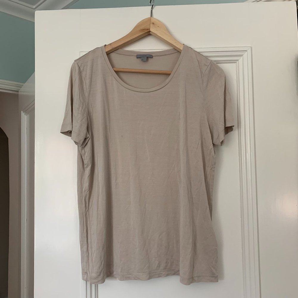 Cos Tan Round Neck Tee – M (EUC)